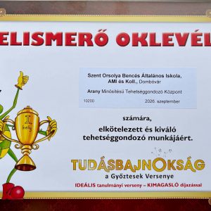 Arany minősítés Arany minősítés